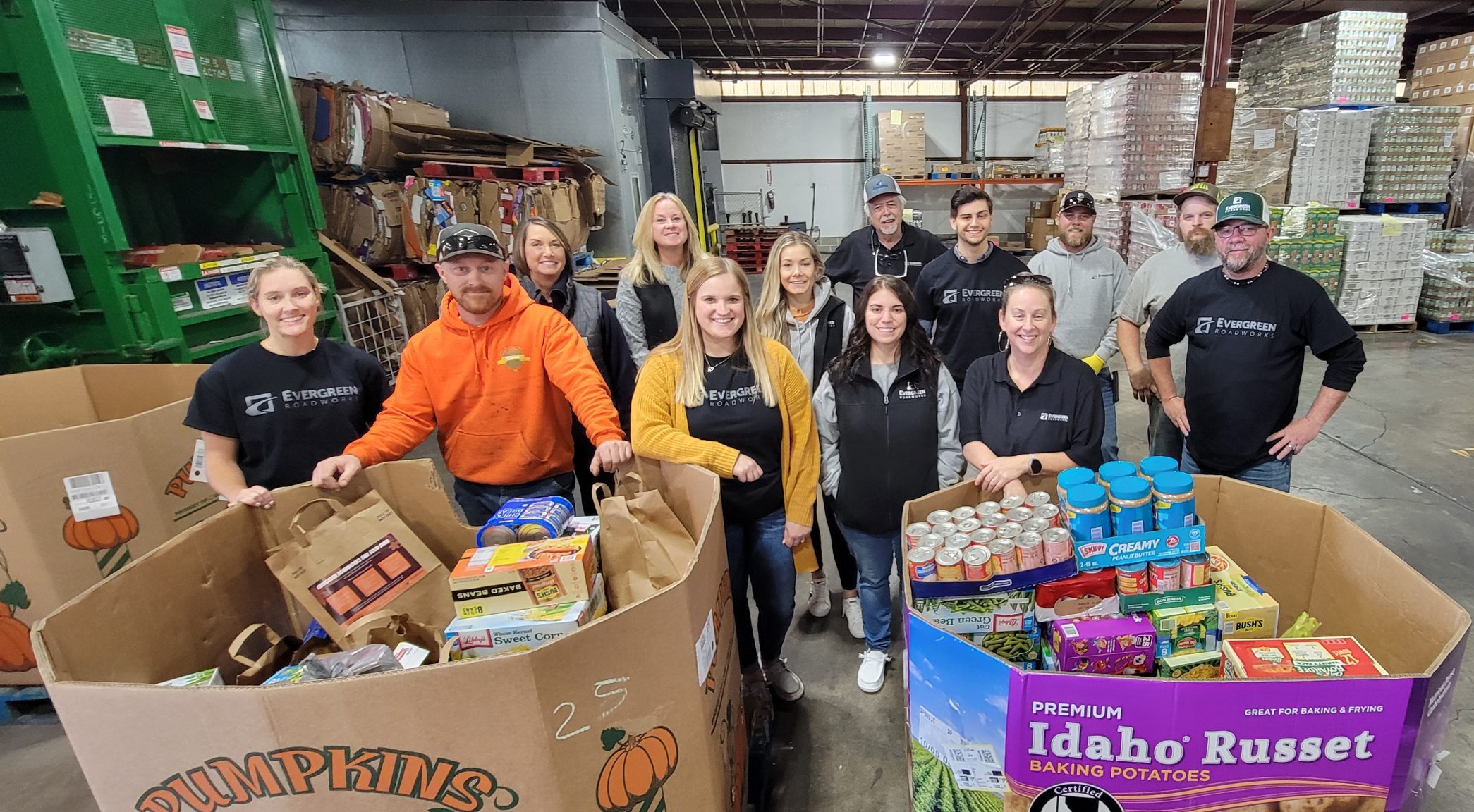 Team is giving back at the food bank