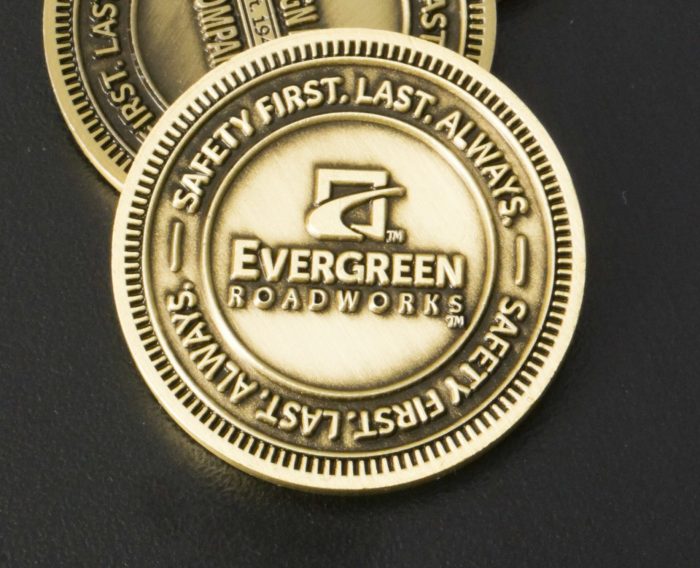 Safety is a core value and this safety coin represents safety first