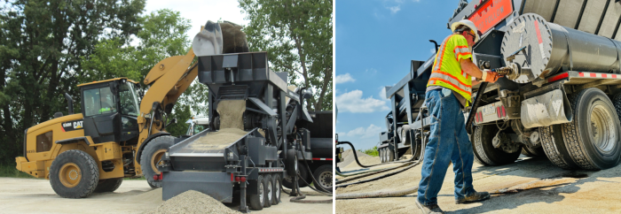 truck load material for the microsurfacing