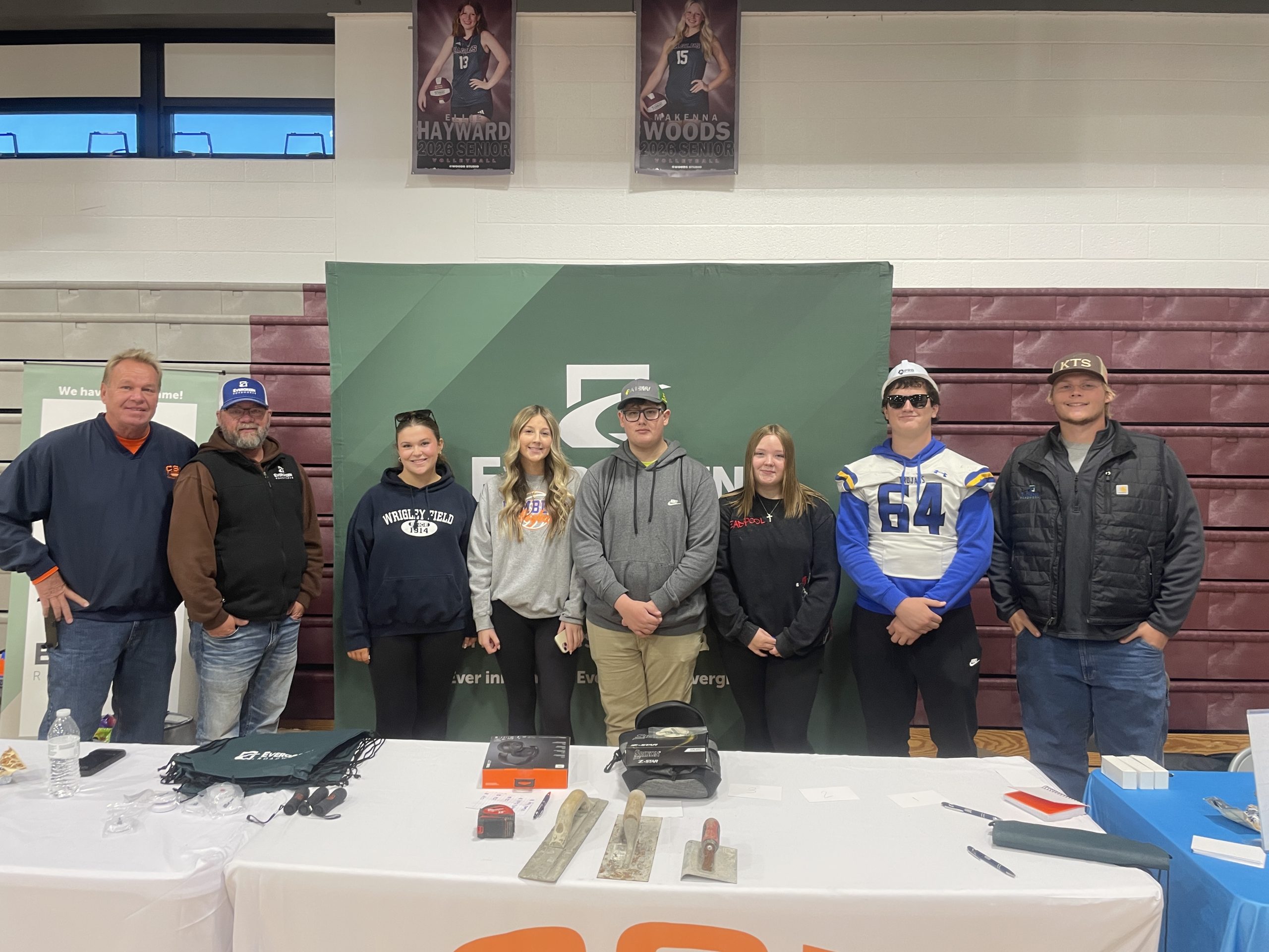 Evergreen Roadworks at Career Day with Students